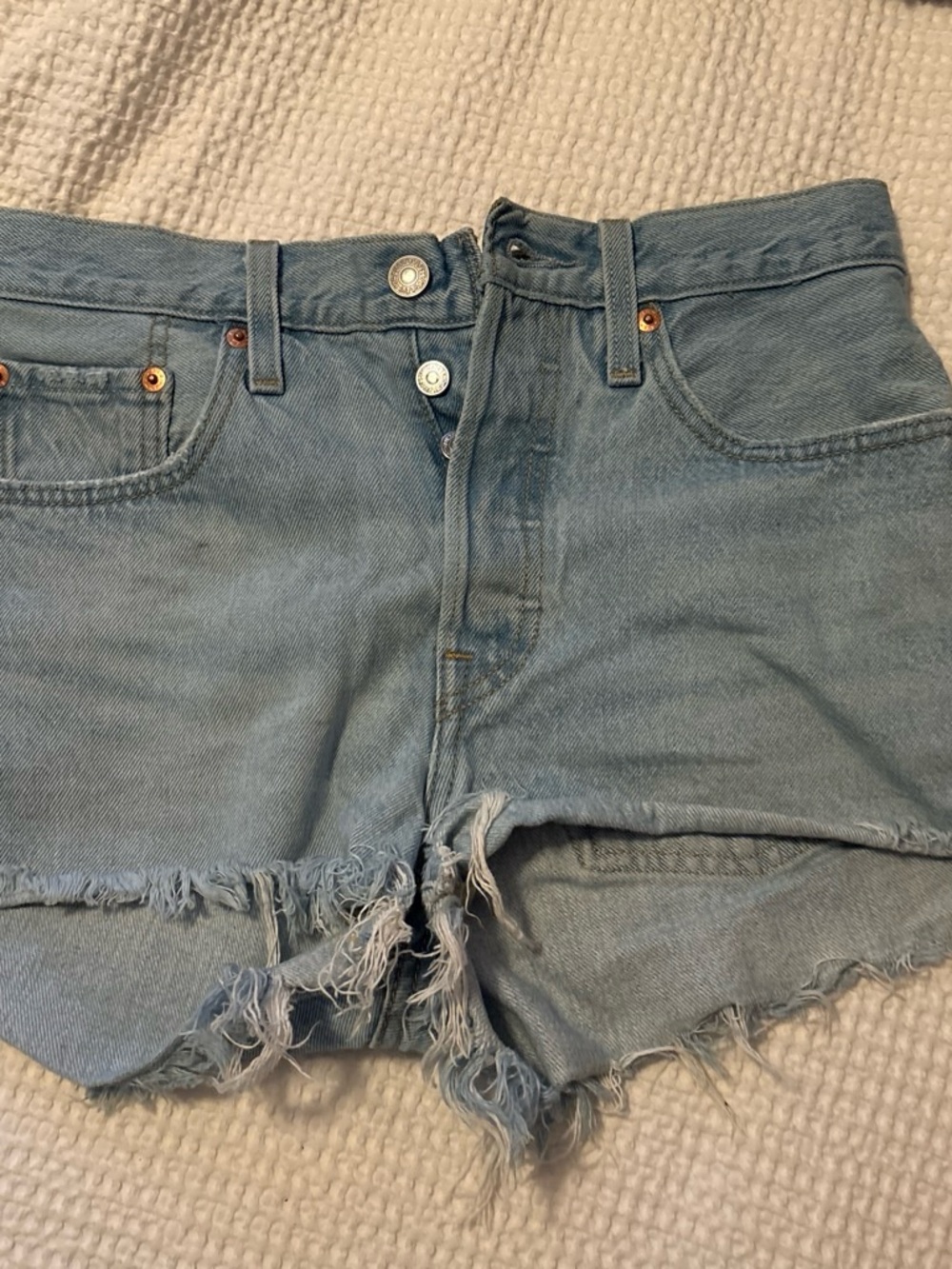 Levi’s 501 Light Blue Denim Cutoff Shorts - Women's